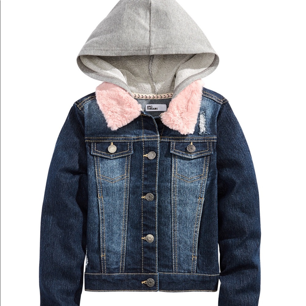 *Sold* Epic Threads Big Girls Layered-Look Denim Jacket